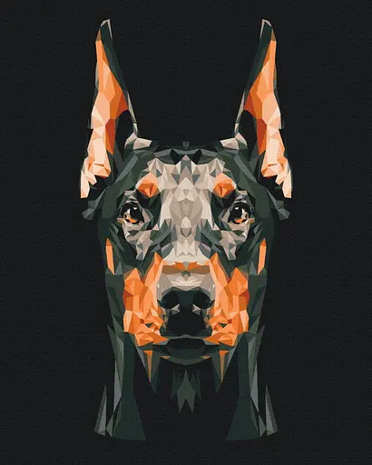 Картина за номерами на підрамнику Brushme Доберман