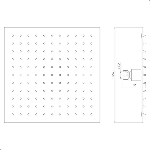 Верхній душ Topaz Тропик TSQ-250-BL чорна матова 250x250 мм, Чорний матовий - фото 5