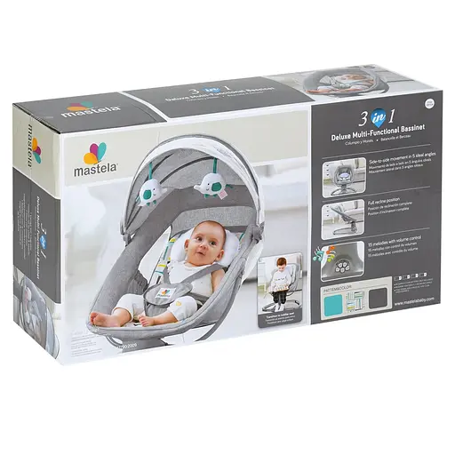 Колыбельный центр Mastella 8104 шезлонг-качели для малышей с функцией укачивания и мелодиями - фото 9