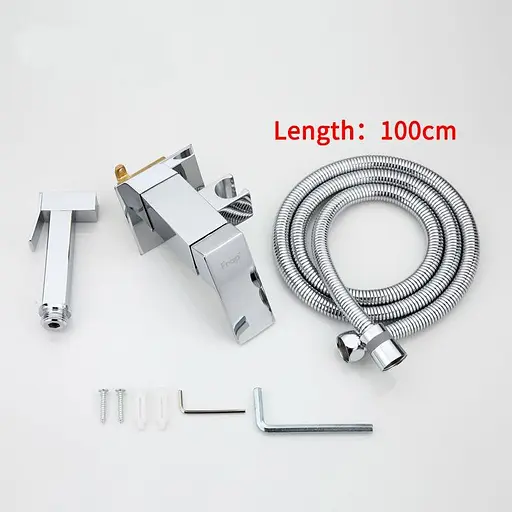 Набір гігієнічного душу прихованого монтажу Frap F7506, хром, Хром - фото 7