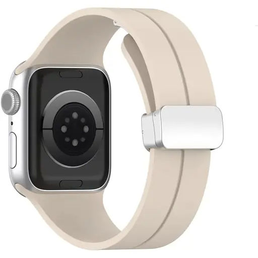 Ремешок DK CDK для Apple Watch 40mm (Series 4 / 5 / 6 / SE1 / SE2) Silicone Sport Magnetic (017247) (ivory / - фото 2