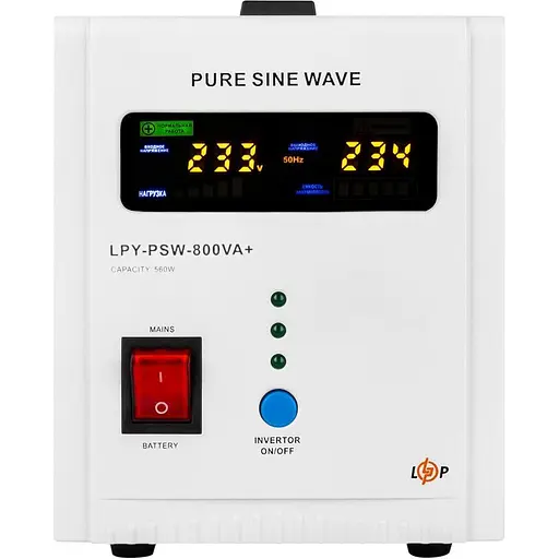 Источник бесперебойного питания (ИБП) LogicPower LPY-PSW-800VA + АКБ LPM-MG 12V - 120Ah (22710) [110258] - фото 2