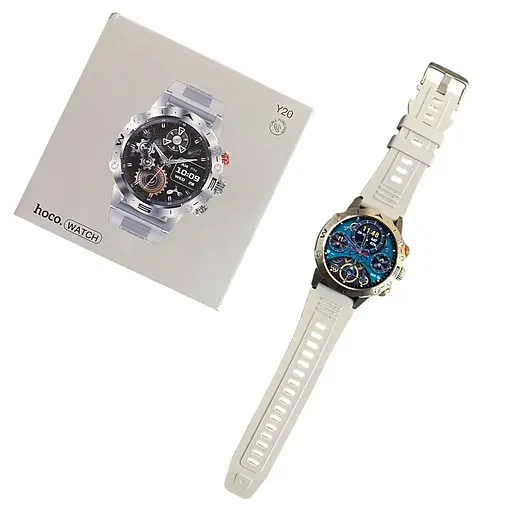Cмарт-годинник Hoco Y20 38mm Smart sports watch (call version) сріблястий - фото 4