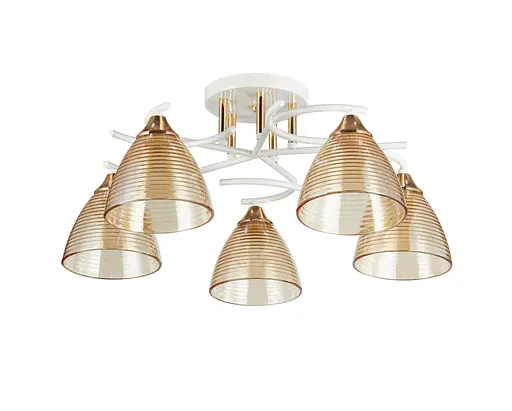 Люстра декоративная INTEREES V 5007-5 WH+FG