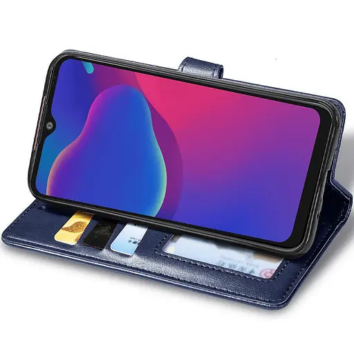 Кожаный чехол-книжка Getman Gallant PU для ZTE Blade V 2020 Smart Синий - фото 5