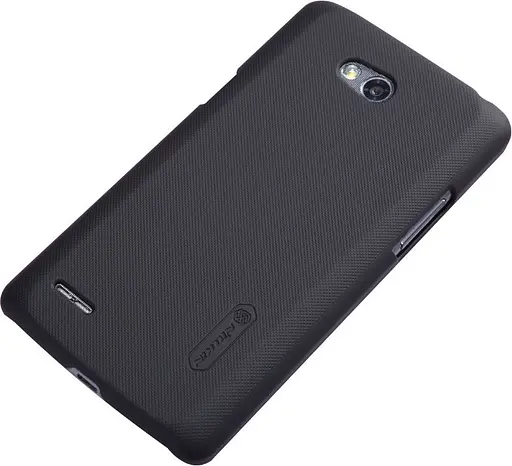 Чохол Nillkin Super Frosted Shield Case LG L80 Dual D380 black + плівка - фото 3