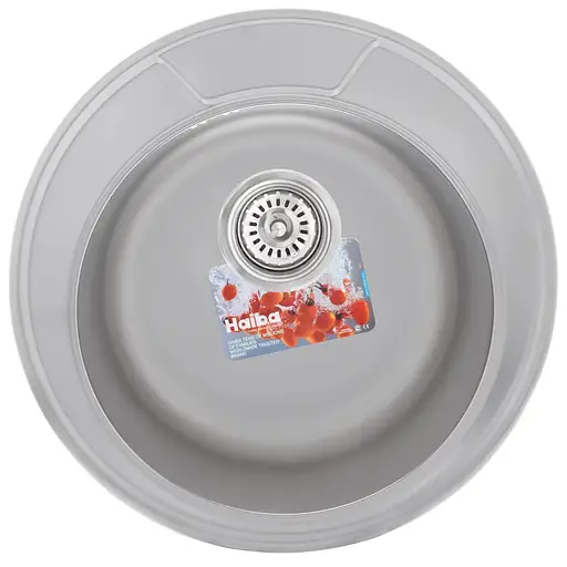 Кухонна мийка Haiba 490 satin HB0534, Нержавіюча сталь - фото 1