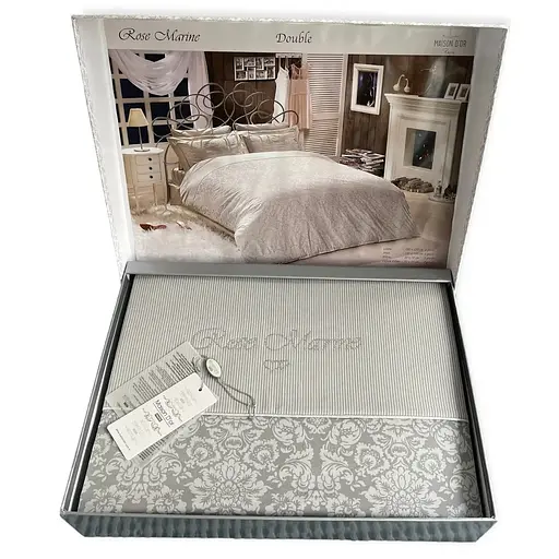 Постільна білизна Maison D’or Rose Marine Grey Сатин Преміум Maison D'or pbe0051897 - фото 1