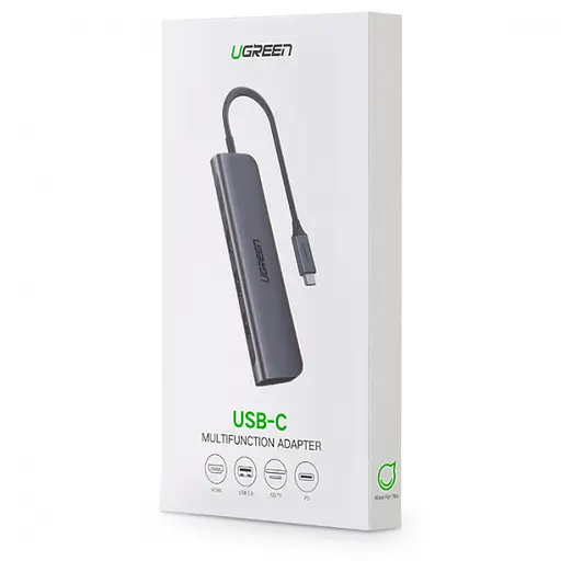 Хаб адаптер Ugreen CM136 Type-C - на HDMI 3xUsb 3.0 Type-C PD (50209) - фото 4