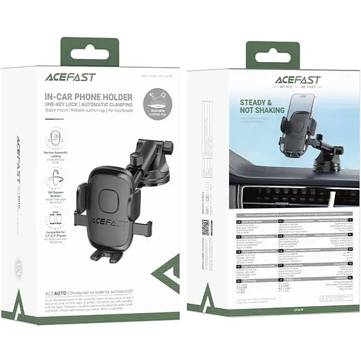 Автомобільне кріплення для смартфона D57 one-key lock Acefast - фото 2