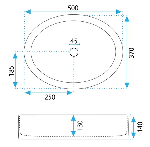 Умивальник Rea Fonda white накладний REA-U0604, Білий - фото 5