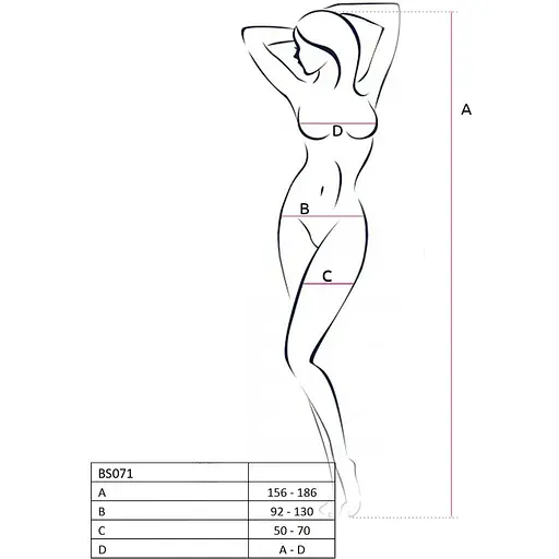 Бодістокінг Passion BS071 Red, комбінезон на бретелях - фото 4