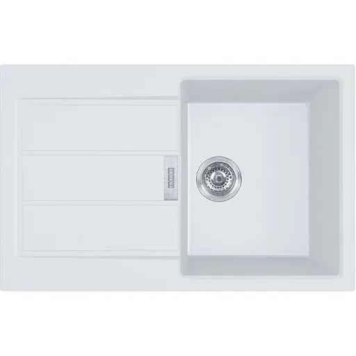 Кухонна мийка Franke Sirius, тектонайт, прямокутник, з крилом, 780х500х200мм, чаша - 1, накладна, 2 S2D 611-78 білий