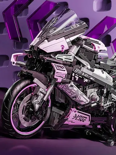 Конструктор Гоночний Мотоцикл рожевий 2066 елементів Ramiz - фото 7