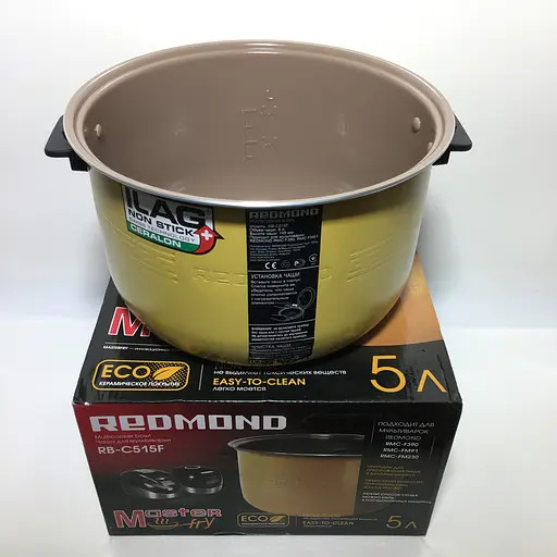 Чаша для мультикухни (мультиварки) REDMOND MasterFry RMC-FM230, RMC-FM91, CB390S, 5 л. RB-C515F - фото 3