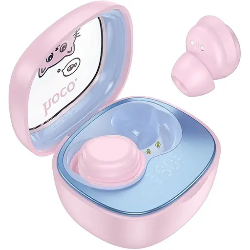 Бездротові TWS навушники Hoco EW111 вакуумні дитячі, BT5.4, 30mAh, 250mAh, 4h, pink