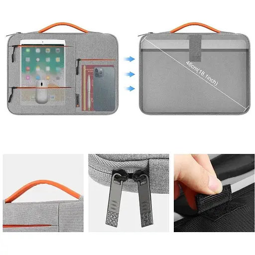 Сумка для ноутбука Haweel HWL2166 15-16" світло-сіра - фото 3