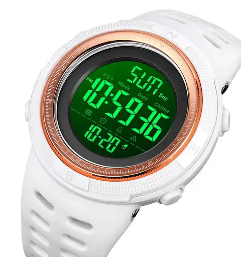 Спортивний наручний годинник Skmei 2070 (Білий з білим циферблатом) - фото 3