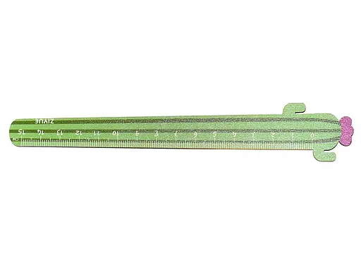 Лінійка дерев’яна фігурна Кактус, 12 см