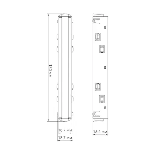 Короткий прямий конектор ArderoLD3001 чорний - фото 2