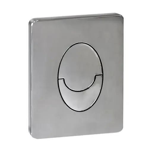 Панель змиву пластикова Koer KT-0606-01 157x198x3mm, кнопка закруглена KR5342, Хром - фото 1