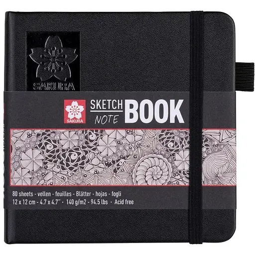 Блокнот Sakura Sketch 12х12 см 140 г/м2 80 л кремово-белый - фото 1