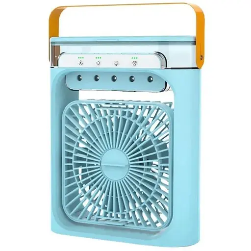 Вентилятор настольный FZM-04 с питанием от USB и функцией увлажнения синий - фото 1