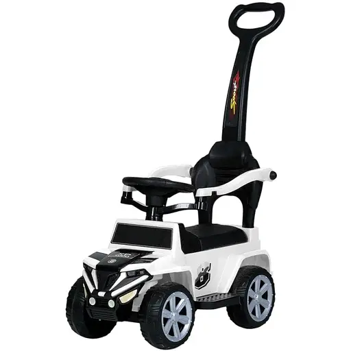Каталка Bambi Racer M 5805EL 2-в-1 з батьківською ручкою та музикою білий