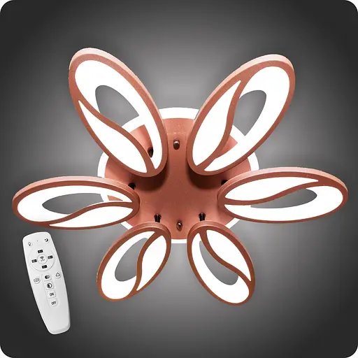 Люстра світлодіодна 517 Dlight 3color з пультом 105Вт Коричневий (02008) - фото 2