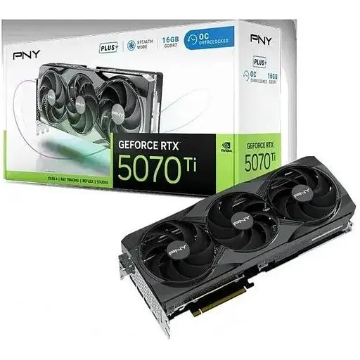 Відеокарта PNY GeForce RTX 5070 Ti Triple Fan Plus 16GB OC - фото 1