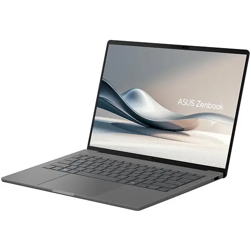 Ноутбук ASUS Zenbook A14 UX3407RA з процесором Snapdragon X Elite X1E 78 100 pana la 3.4GHz, 14''. WUXGA, OLED, 32GB LPDDR5X RAM, 1TB SSD, Qualcomm ® Adreno ™ GPU, Windows 11 Pro, Iceland сірий - фото 7