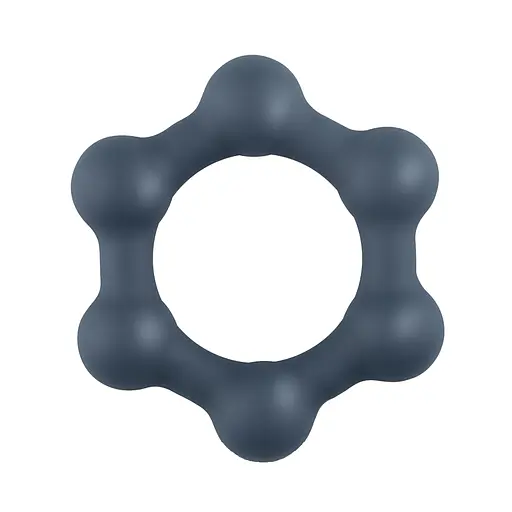 Эрекционное кольцо.Boners Hexagon Cock Ring 3.8 см серый - фото 4