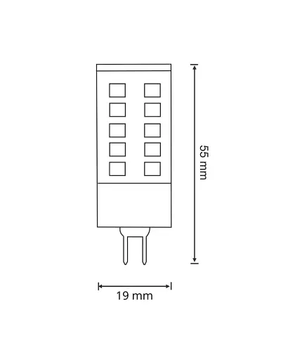 Світлодіодна лампочка Goldlux 317483 G9 1x4W 3000K 420Lm IP20 біла - фото 2