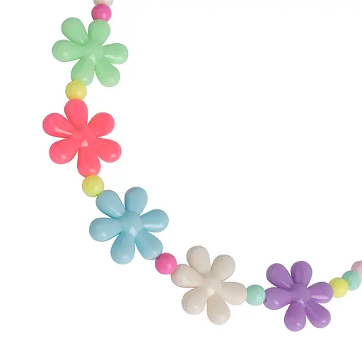 Набор украшений Радужные цветы (ожерелье, браслет) 2шт - фото 3