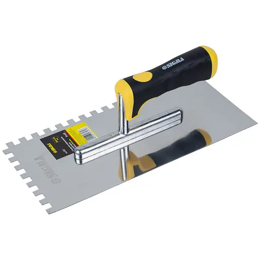 Гладилка штукатурная Sigma Profi нержавеющая 280×130мм c зубом 8×8мм 8327531 - фото 1