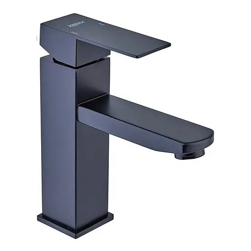 Змішувач для умивальника Zerix KUB-001 Black ZX4703 Чорний матовий - фото 1