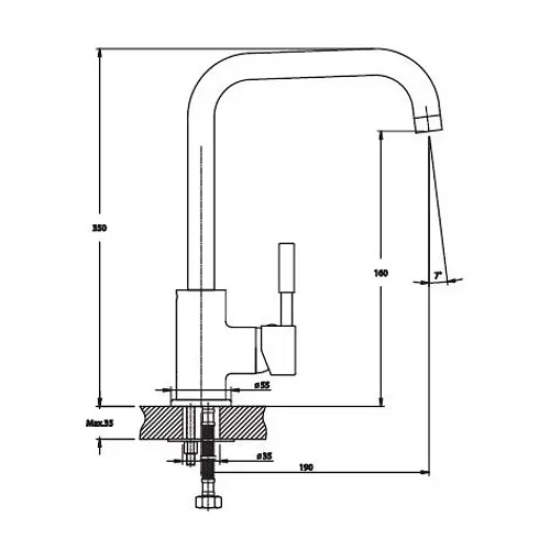 Змішувач для кухні Haiba HANS 011 HB0785 - фото 2