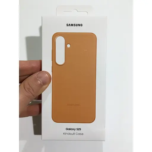 Оригінальний протиударний шкіряний чохол Kindsuit Case для Samsung Galaxy S25 (6.2") Camel EF-VS931PFEGWW - фото 2