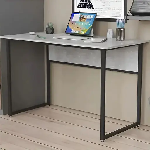 Стіл письмовий Коді Ferrum-decor 75x140x70 Чорний метал ДСП Бетон 16 мм (FRD-106609)