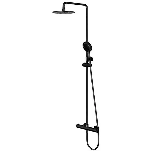 Душова система з термостатом Omnires Y black Y1244NBL, Чорний матовий - фото 1