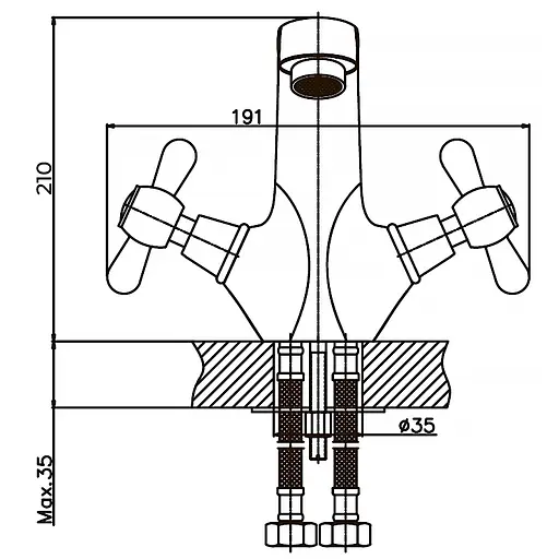 Змішувач для умивальника Haiba Dominox 161 матовий HB0072 Satin - фото 2