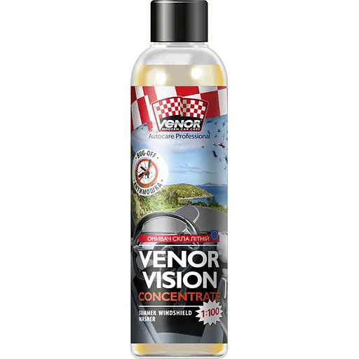 Средство по уходу за стеклом транспортных средств Venor Vision Concentrate летний омыватель 250 мл