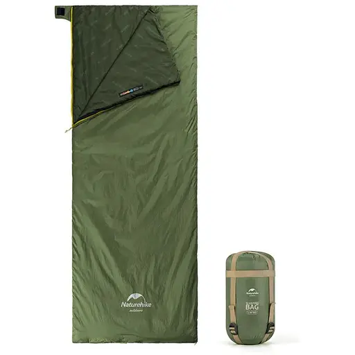 Спальный мешок Naturehike LW180 Mini NH21MSD04, левый, XL, темно-зеленый