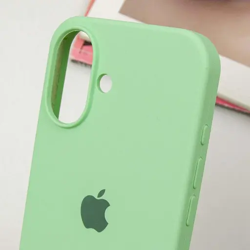 Чехол Epik Silicone Case Full Protective AA для Apple iPhone 16, 6.1 Зеленый/Pistachio - фото 6