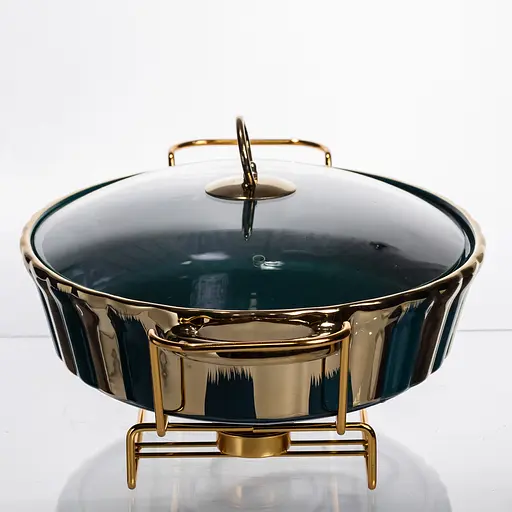 Мармит фарфоровый настольный овальный 2 литра мармитница с подогревом Yiwu JY-7 - фото 6