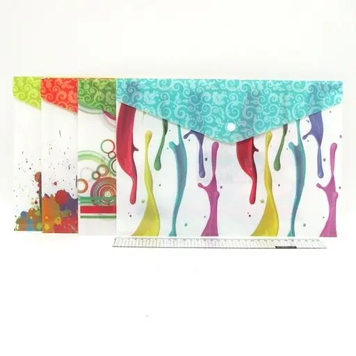 Папка-конверт з кнопкою Палітра 18S, 33.5x23 см, 12 шт. в упаковці (В асортименті) - фото 2