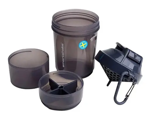 Шейкер спортивний SmartShake Original2GO 600 мл Black (10560802) - фото 3