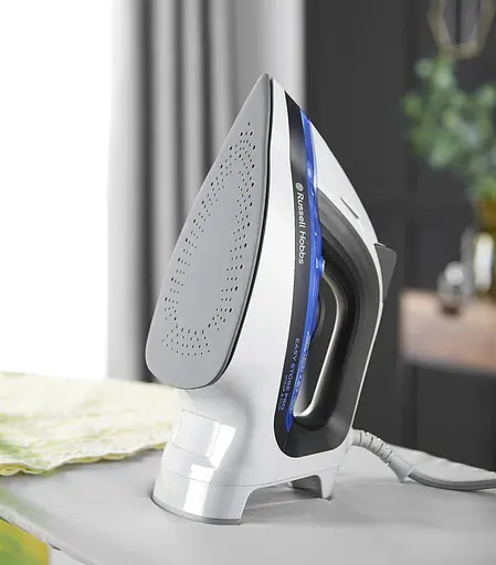 Russell Hobbs Праска Easy Store Pro, 2400Вт, 320мл, паровий удар -180гр, постійна пара - 45гр, зберігання шнура, керам. підошва, біло-синій - фото 8