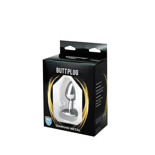 Анальная пробка Fantasy Silver Butt Plug Heart-Shaped M 8 см (розовый) - фото 3