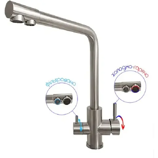 Комплект кухонної мийки та змішувача Nett з нержавіючої сталі NS-6845 - фото 3